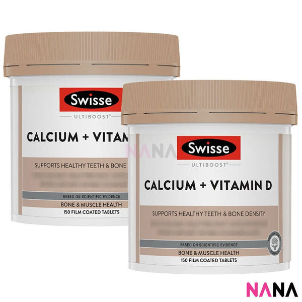 Swisse Ultiboost Calcium + Vitamin D 150 Capsules x2 (EXP:01 2026)