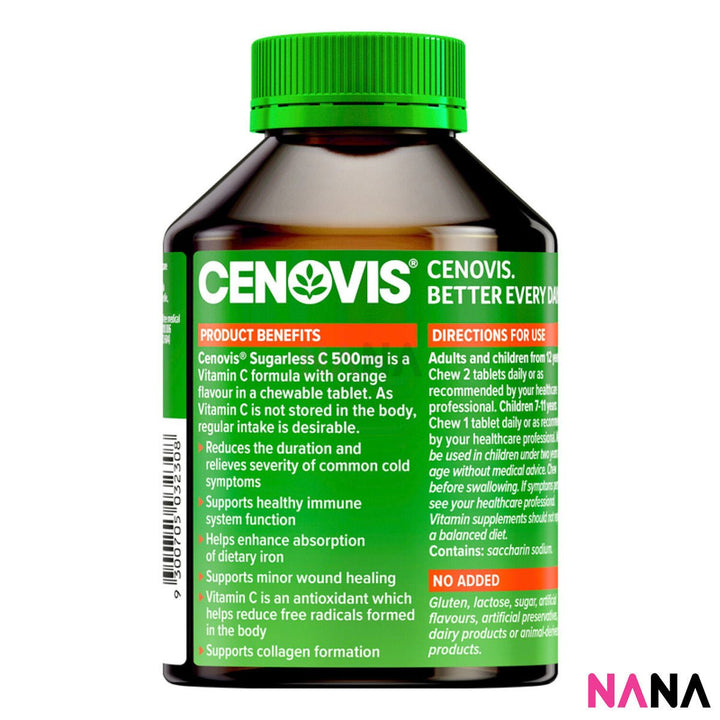 Cenovis Vitamin C 500mg Sugarless 300 Chewable Tablets - NANA MALL