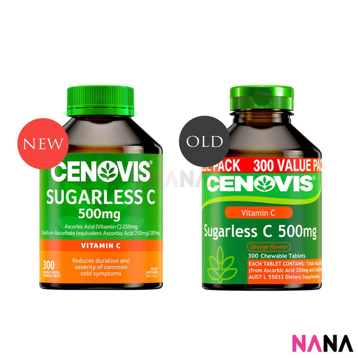 Cenovis Vitamin C 500mg Sugarless 300 Chewable Tablets - NANA MALL