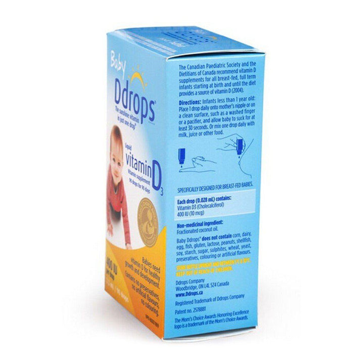 Ddrops Baby 400 IU Vitamin D 90 drops 2.5ml Baby Food Ddrops 