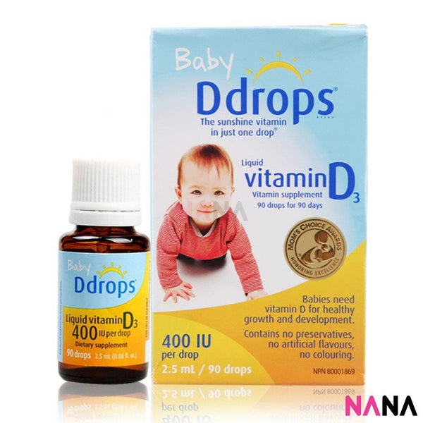 Ddrops Baby 400 IU Vitamin D 90 drops 2.5ml Baby Food Ddrops 