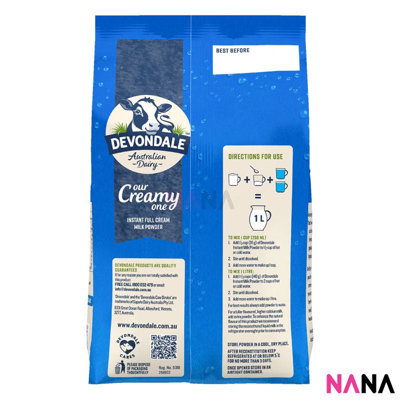 Sữa Bột Nguyên Kem Hòa Tan Devondale 1kg – NANA MALL