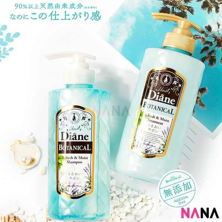 Diane Moist Diane Botanical Refresh & Moist Shampoo (Nonsilicon) 480ml - Blue - NANA MALL