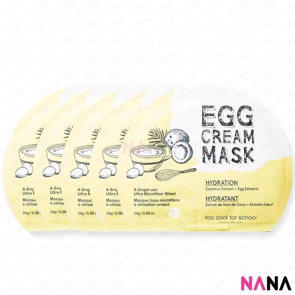 TOO COOL FOR SCHOOL Egg Cream Mask Yellow 5pc