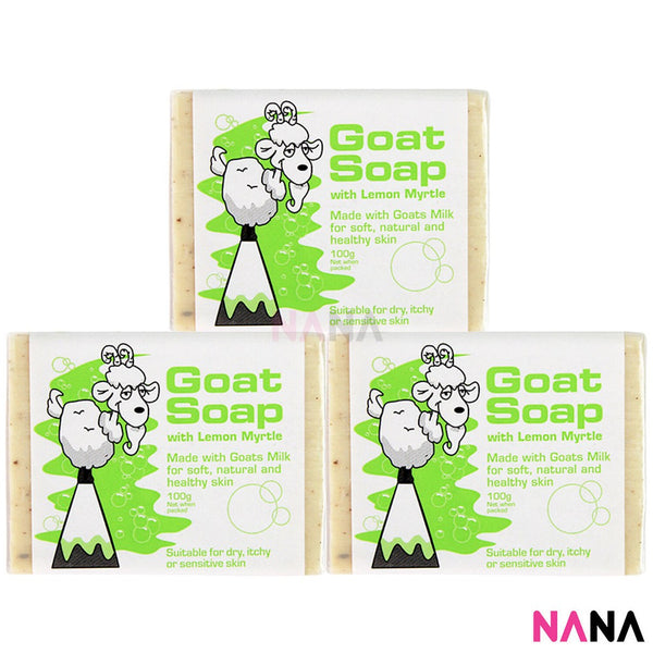 Goat Soap Lemon Myrtle (Green) 100g x3