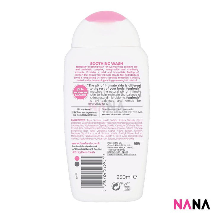 Femfresh Soothing Wash 250ml - NANA MALL