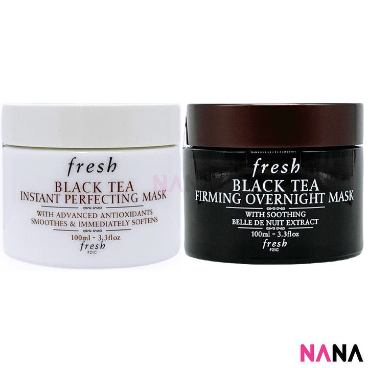 Fresh Black Tea Mask Set (Black Tea Instant Perfecting Mask 100ml + Black Tea Firming Overnight Mask 100ml) - NANA MALL