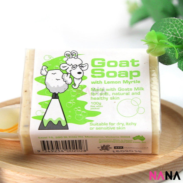 Goat Soap Lemon Myrtle (Green) 100g x3 - NANA MALL