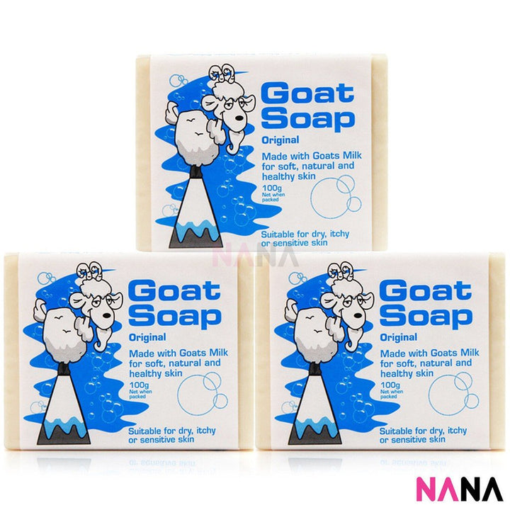 Goat Soap Original (Blue) 100g x3 - NANA MALL