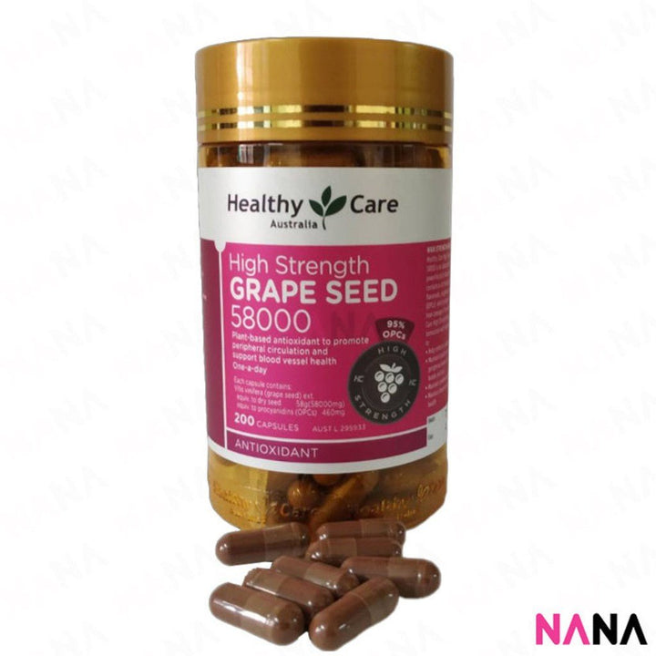 Healthy Care Grape Seed Extract 58000mg 200 Capsules - NANA MALL