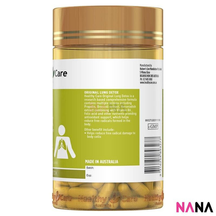 Healthy Care Original Lung Detox 180 Capsules - NANA MALL