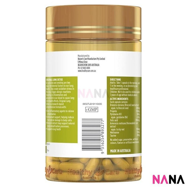 Healthy Care Original Lung Detox 180 Capsules - NANA MALL