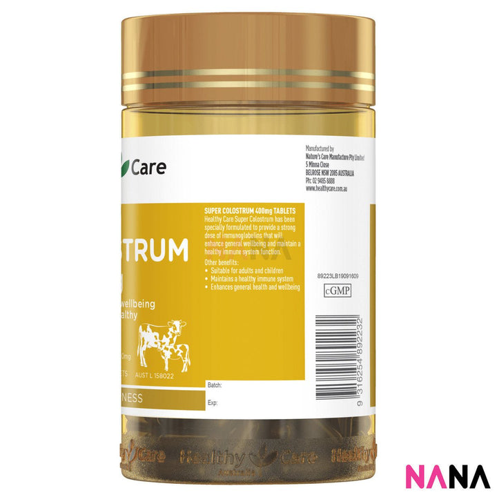 Healthy Care Super Colostrum 400mg 200 Chewable Tablets - NANA MALL