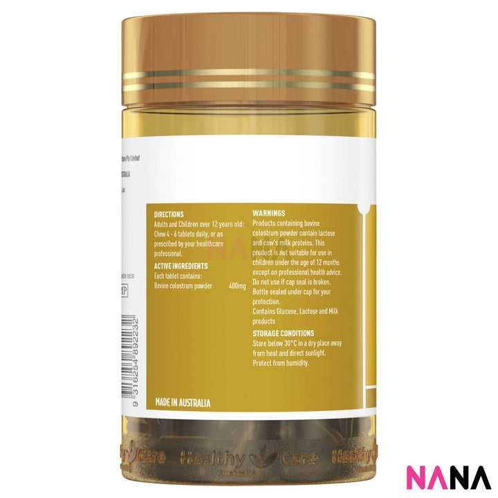 Healthy Care Super Colostrum 400mg 200 Chewable Tablets - NANA MALL