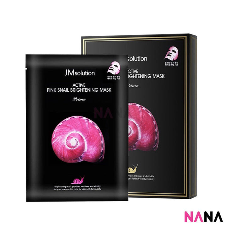JMsolution Active Pink Snail Brigtening Mask (10 Sheets/ Box) - NANA MALL