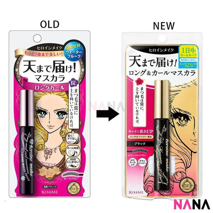 KISS ME Heroine Make Long & Curl Mascara Super Waterproof (Black) - Pink - NANA MALL