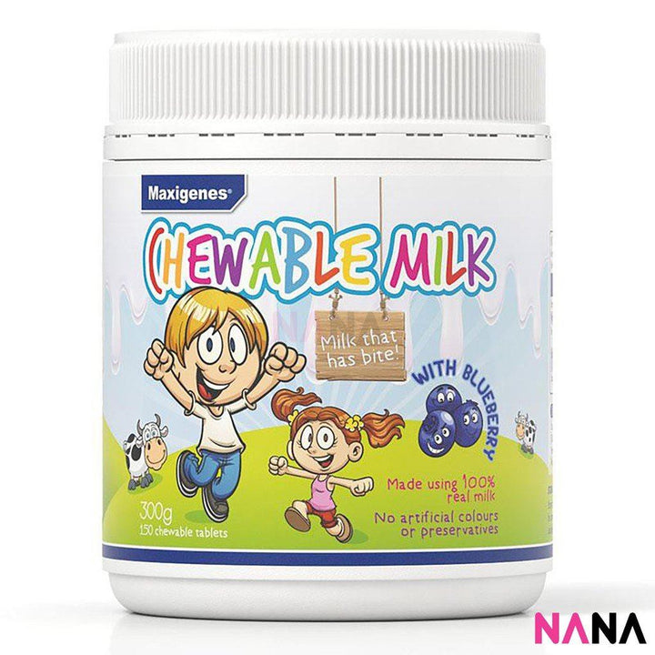 MaxiGenes Chewable Milk With Blueberry 150 Tablets Baby Food MaxiGenes 