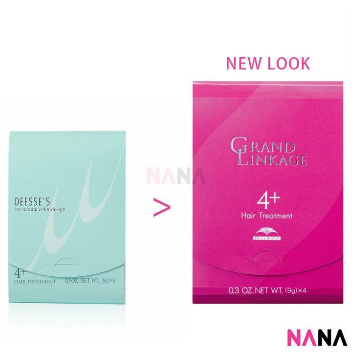 Milbon Grand Linkao Hair Treatment - 4+ (9g x 4pcs) [For Normal Hair] x2 - NANA MALL