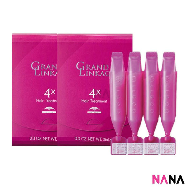 Milbon Grand Linkao Hair Treatment - 4x (9g x 4pcs) [For Coarse Hair] x 2 - NANA MALL