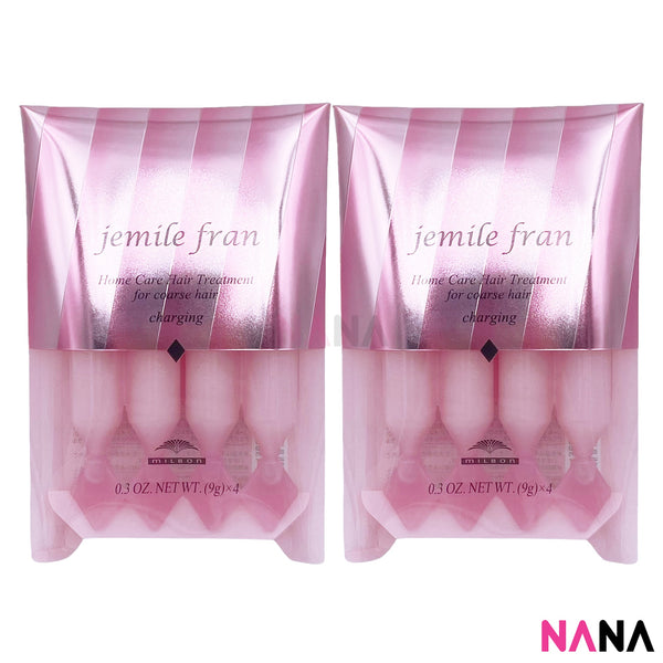Milbon JEMILE FRAN Hair Charging Treatment - Pink Diamond (9g x 4pcs) x2 - NANA MALL