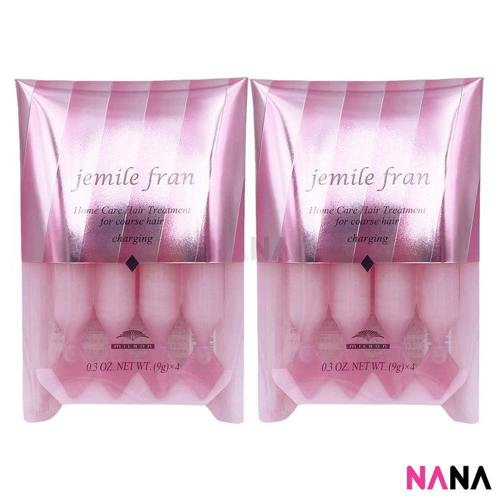 Milbon JEMILE FRAN Hair Charging Treatment - Pink Diamond (9g x 4pcs) x2 - NANA MALL