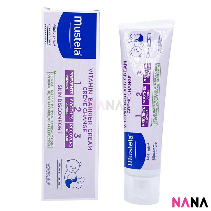 Mustela 1 - 2 - 3 Vitamin Barrier Cream 100ml x 3 - NANA MALL