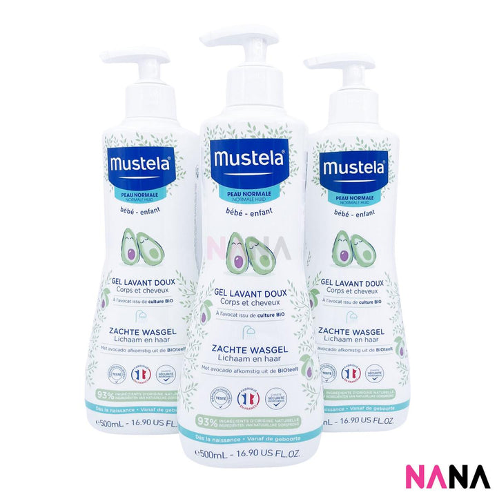 Mustela Gentle Cleansing Gel (Hair and Body Wash) 500ml x 2pcs - NANA MALL