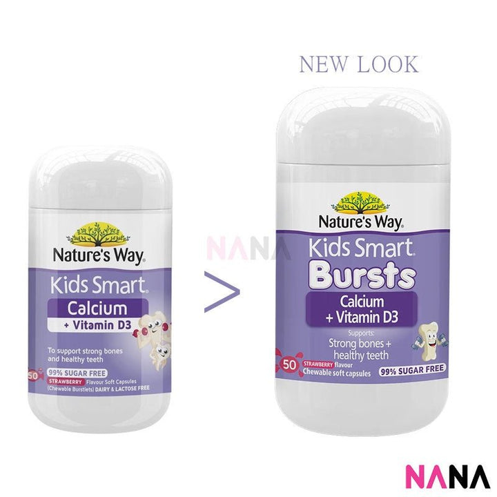 Nature's Way Kids Smart Bursts Calcium + Vitamin D3 50 Capsules - NANA MALL