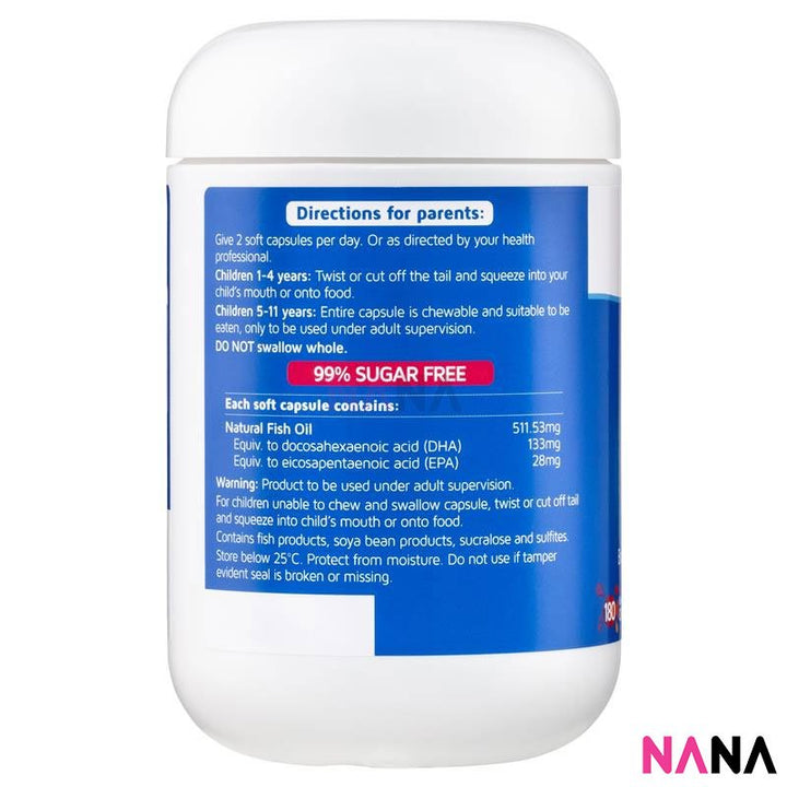 Nature's Way Kids Smart Bursts High DHA Omega - 3 Fish Oil Trio 180 Capsules - NANA MALL