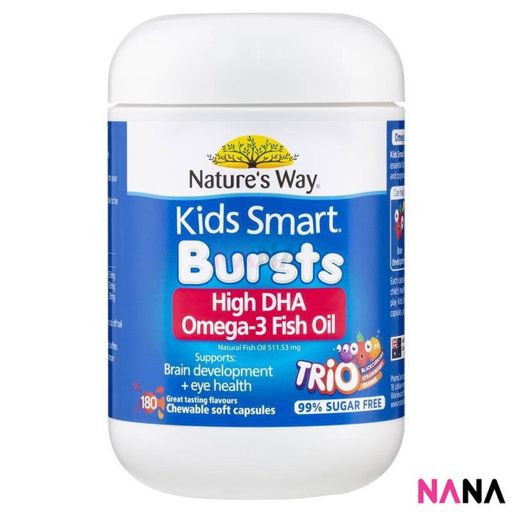 Nature's Way Kids Smart Bursts High DHA Omega - 3 Fish Oil Trio 180 Capsules - NANA MALL