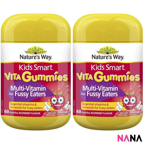 Nature's Way Nature's Way Kids Smart Vita Gummies Multi Vitamin for Fussy Eaters 60 Pastilles x 2 - NANA MALL