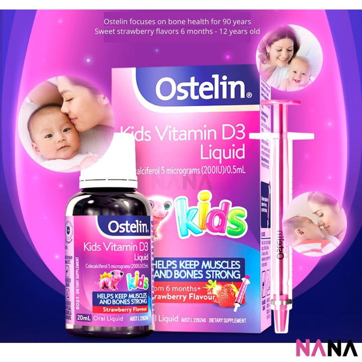 Ostelin Kids Vitamin D3 Liquid 20ml - NANA MALL
