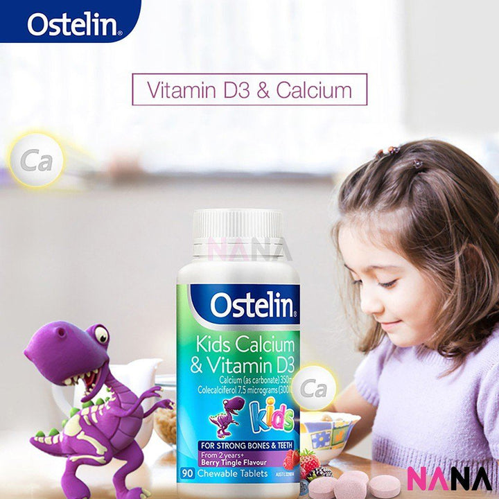 Ostelin Vitamin D & Calcium 90 Chewable Tablets for Kids [New Packaging] - NANA MALL