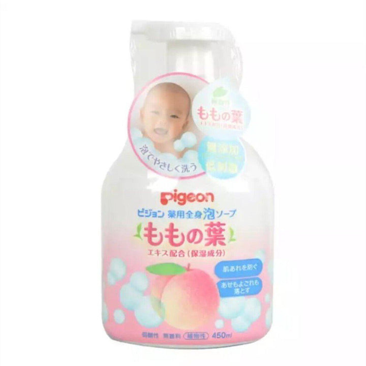 Pigeon Medicated Bubble Soap (Leaves of Peach) 450ml Bath Pigeon 