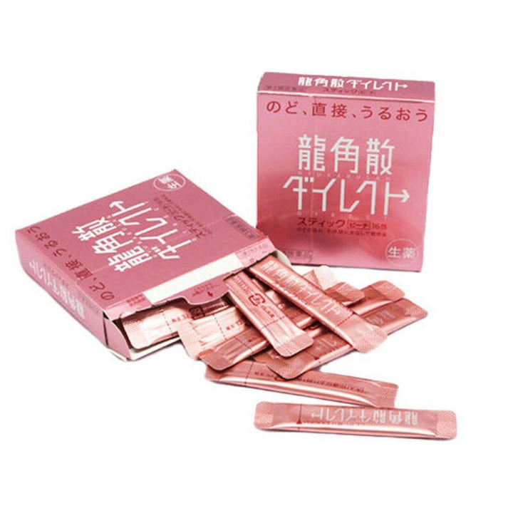 Ryukakusan Sore Throat Direct Stick (Peach flavor) 16 sticks 龍角散 - NANA MALL