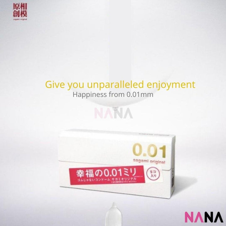Sagami Original 0.01 Ultra Thin Condom 5pcs - NANA MALL