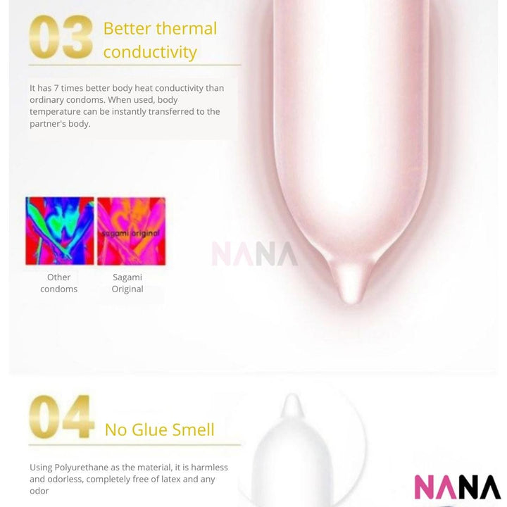 Sagami Original 0.01 Ultra Thin Condom 5pcs - NANA MALL