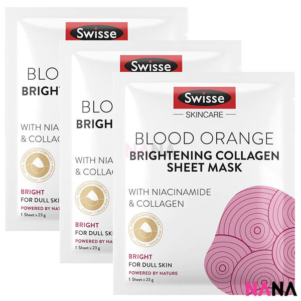 Swisse Blood Orange Brightening Collagen Sheet Mask 23g x3