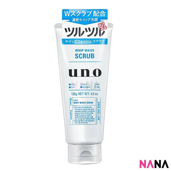 Shiseido Uno Men's Face Wash Whip Wash Scrub 130g - NANA MALL
