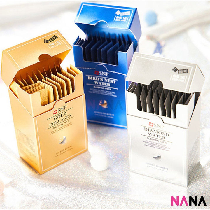 SNP Gold Collagen Sleeping Pack 4ml x 20pcs - NANA MALL