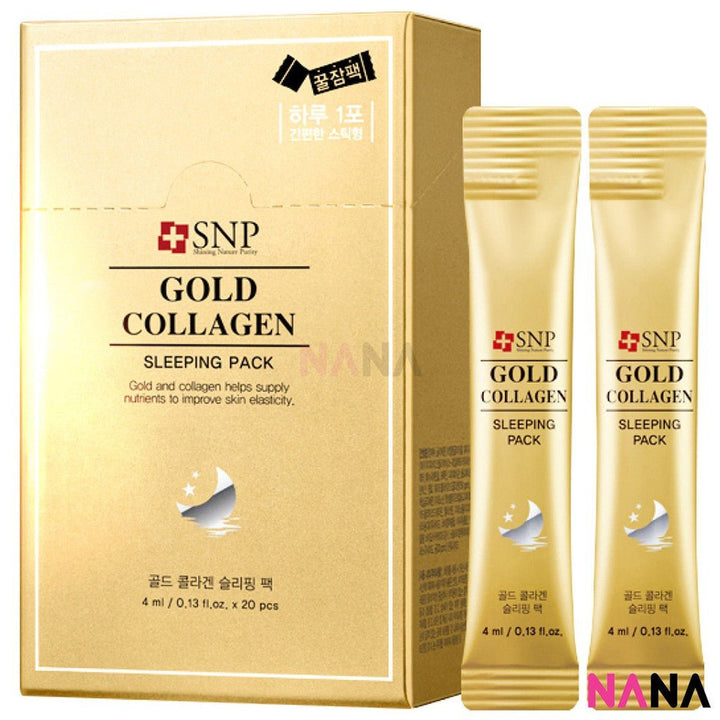 SNP Gold Collagen Sleeping Pack 4ml x 20pcs - NANA MALL