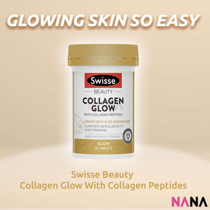 Swisse Beauty Collagen Glow With Collagen Peptides 60 Tablets 胶原蛋白 水光片 - NANA MALL