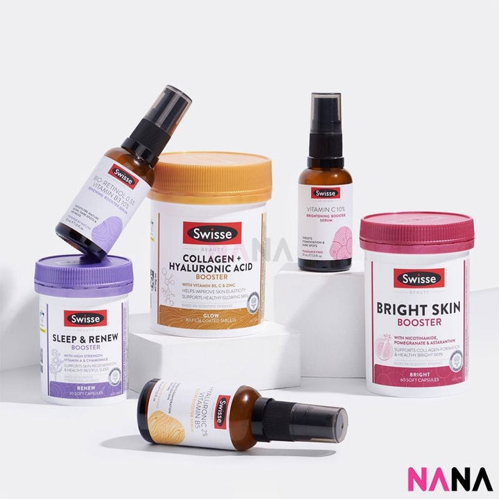 Swisse Beauty Collagen + Hyaluronic Acid Booster 80 Film Coated Tablets - NANA MALL