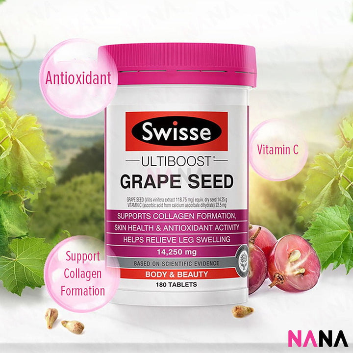 Swisse Beauty Grape Seed 14,250mg 180 Capsules - NANA MALL
