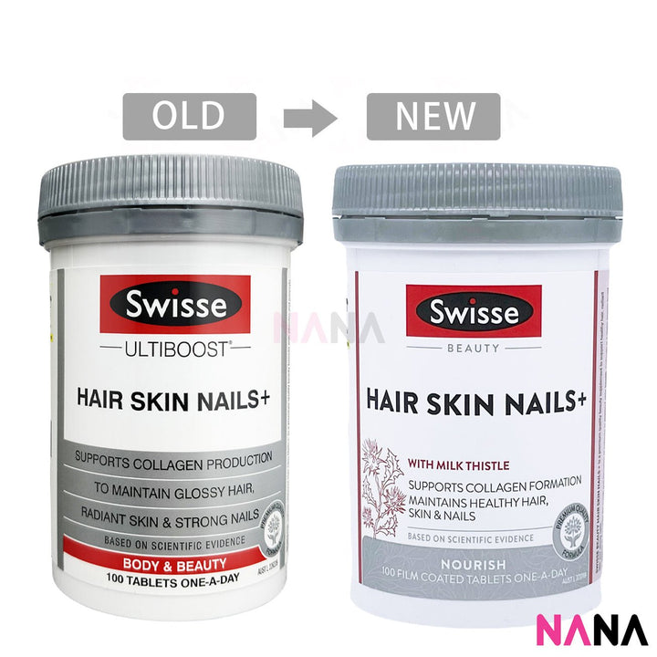 Swisse Beauty Hair Skin Nails+ 100 Capsules x 2 [New Packaging] - NANA MALL