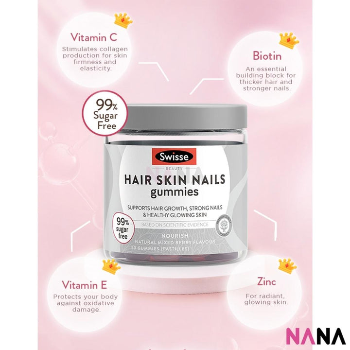 Swisse Beauty Hair Skin Nails Gummies 50 Gummies - NANA MALL