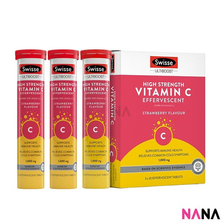 Swisse Immunity Boost Combo: High Strength Vitamin C 1000mg Effervescent (60 Capsules) + Lung Health Support (90 Capsules) - NANA MALL