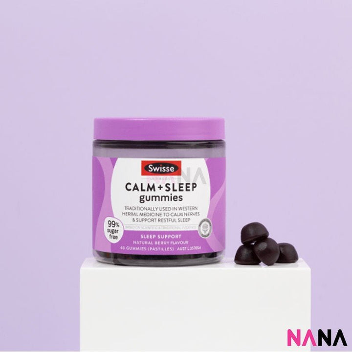 Swisse Ultiboost Calm+Sleep Gummies 60 Gummies - Natural Berry Flavour x 2 - NANA MALL