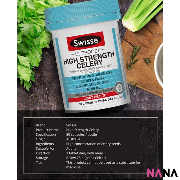 Swisse Ultiboost High Strength Celery 5000mg 50 Tablets - NANA MALL
