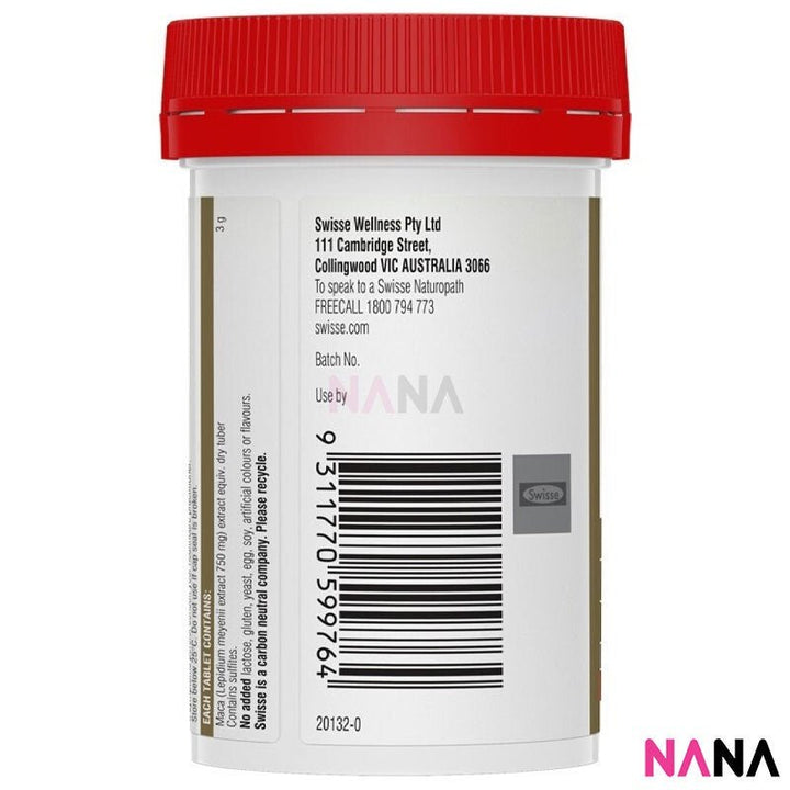 Swisse Ultiboost High Strength Maca 60 Tablets - NANA MALL